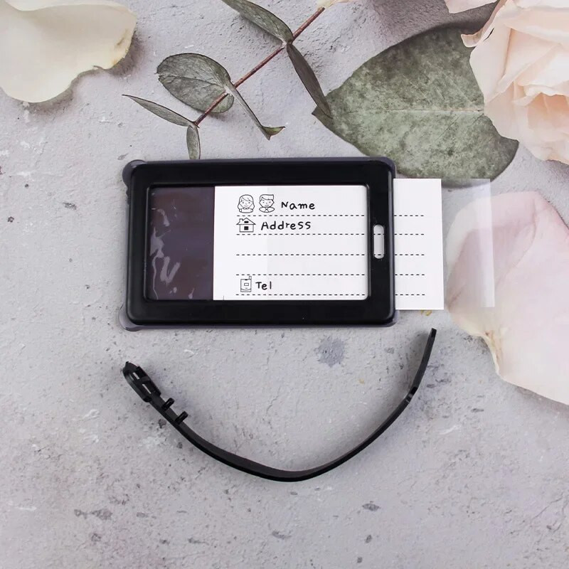 Ceļojumu piederumi Bagāžas etiķetes Čemodāns Karikatūra Silikagels Pārnēsājama Ceļojumu Etiķete Radoša lidmašīnas bagāžas birkas ID Adrešu turētājs