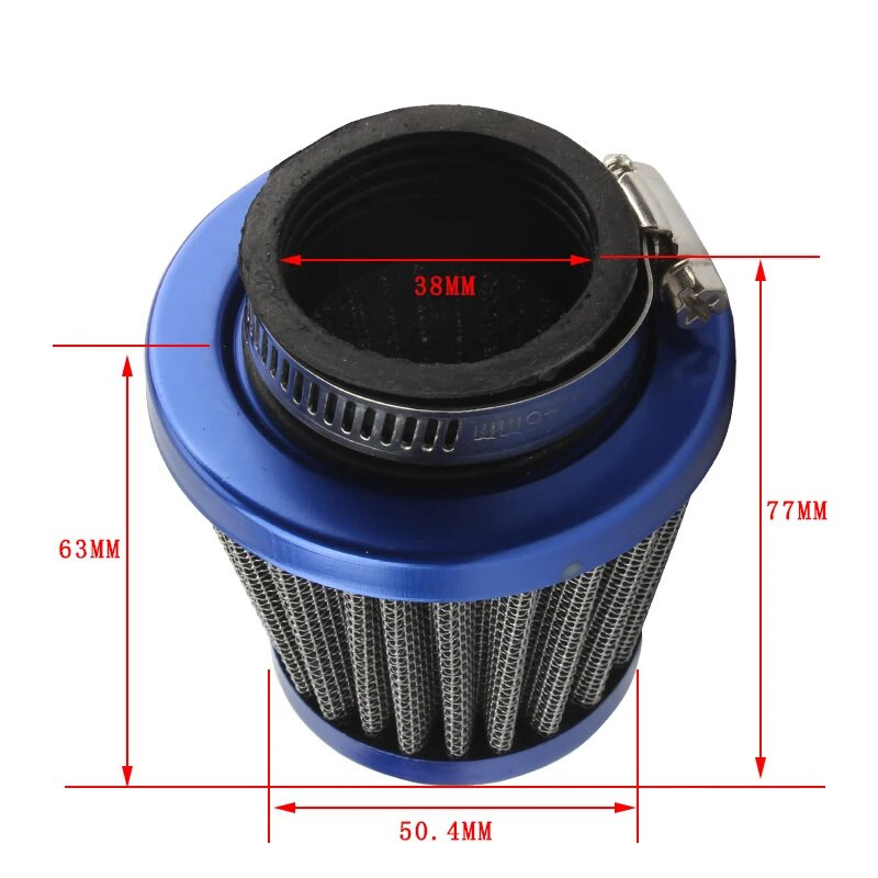 Motocikla universālais 38 mm gaisa filtra ieplūdes indukcijas komplekts GY6 50cc 110cc 125cc motociklu skrejriteņa ATV netīrumu motociklu piederumiem