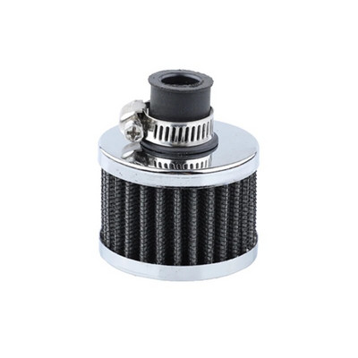 Universal Interface Φίλτρα αέρα αυτοκινήτου 12mm για μοτοσικλέτα κρύου αέρα εισαγωγής υψηλής ροής Κάλυμμα εξαερισμού στροφαλοθαλάμου Μίνι φίλτρα αναπνοής