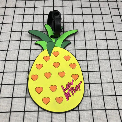 Ταξιδιωτικά αξεσουάρ Χαριτωμένο Avocado Fruits Ετικέτα αποσκευών Silica Gel Βαλίτσα ID Διευθύνσεις Κάτοχος αποσκευών Ετικέτα επιβίβασης Φορητή ετικέτα