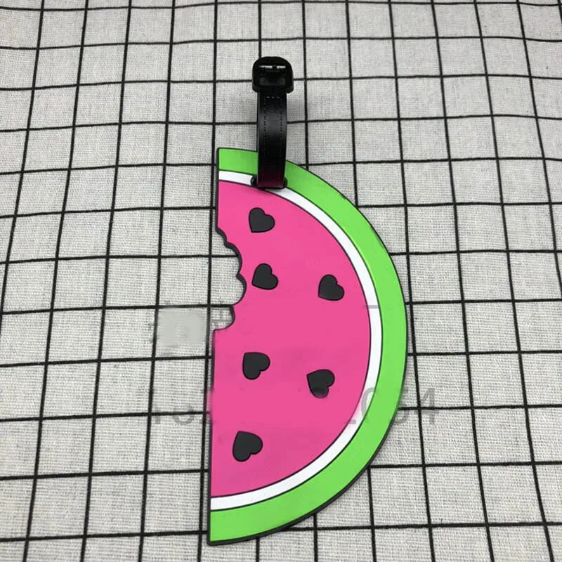 Ταξιδιωτικά αξεσουάρ Χαριτωμένο Avocado Fruits Ετικέτα αποσκευών Silica Gel Βαλίτσα ID Διευθύνσεις Κάτοχος αποσκευών Ετικέτα επιβίβασης Φορητή ετικέτα