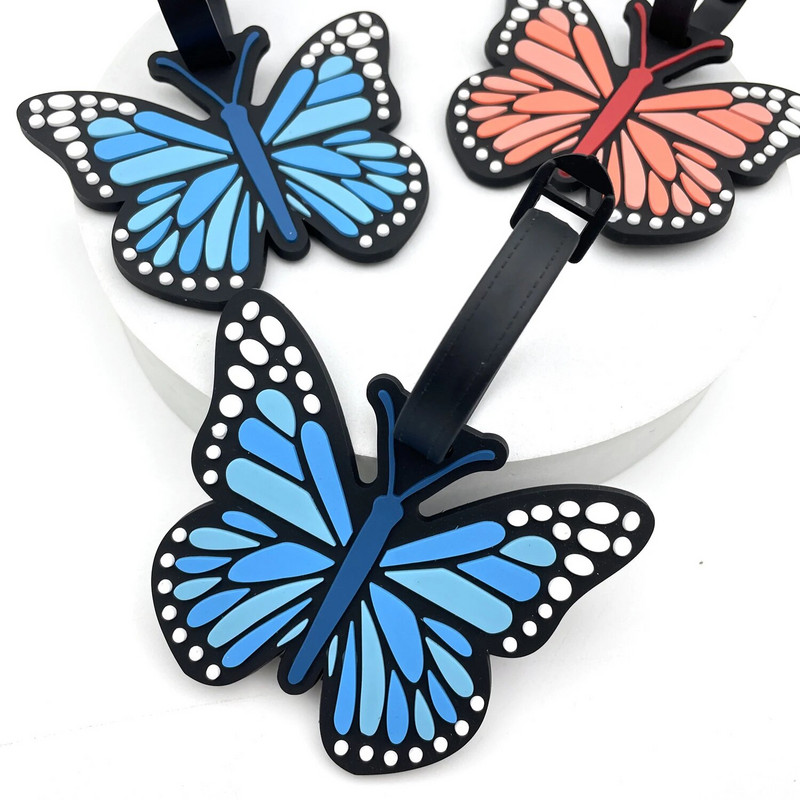 1PC PVC mīkstas gumijas bagāžas birkas Multfilmas vienradzis karšu komplekti Silikona iekāpšanas kartes Bagāžas birkas Piekārtas sūtījumu birkas