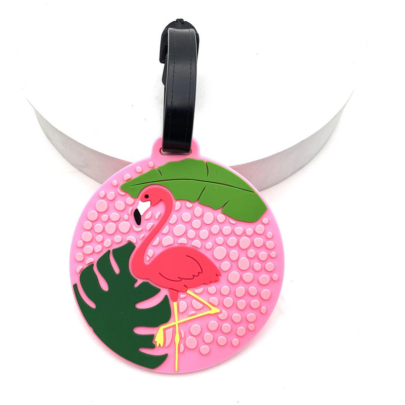 1PC PVC mīkstas gumijas bagāžas birkas Multfilmas vienradzis karšu komplekti Silikona iekāpšanas kartes Bagāžas birkas Piekārtas sūtījumu birkas