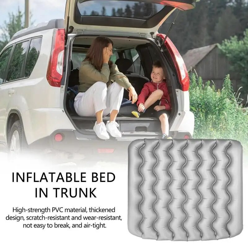Automašīnas gaisa matracis, sabiezināts integrēts SUV kempinga gulta automašīnas matracis SUV gaisa matracis kempinga guļampaliktnis sedana aizmugurējam sēdeklim