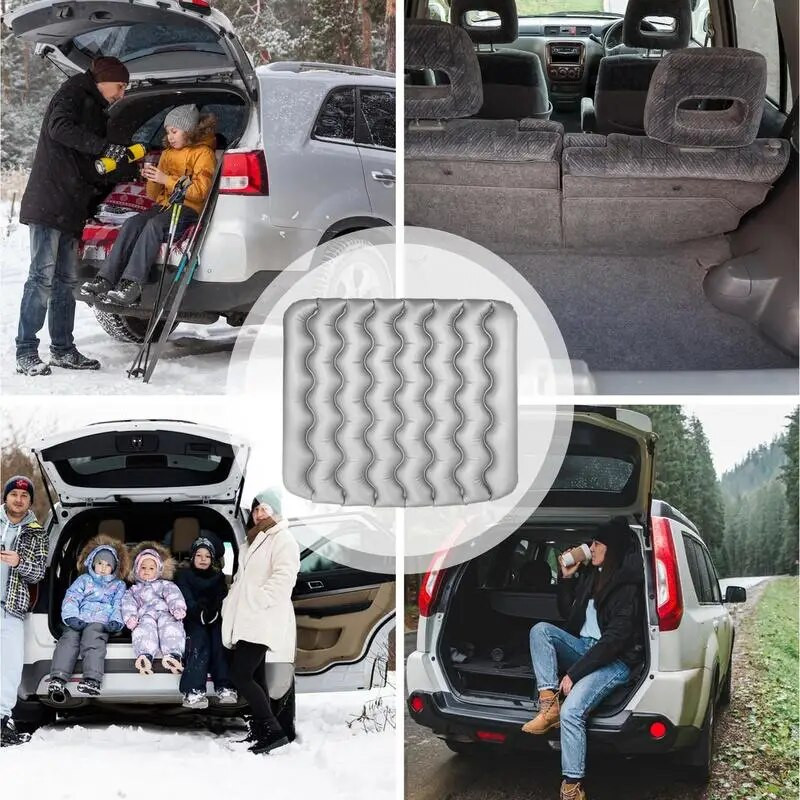 Automašīnas gaisa matracis, sabiezināts integrēts SUV kempinga gulta automašīnas matracis SUV gaisa matracis kempinga guļampaliktnis sedana aizmugurējam sēdeklim