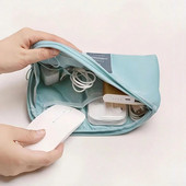 Ceļojumu piederumu kabeļa soma Pārnēsājama digitālā USB elektroniskā sīkrīka kabeļa organizators Ceļojumu mobilā tālruņa uzlādes lādētāja turētājs