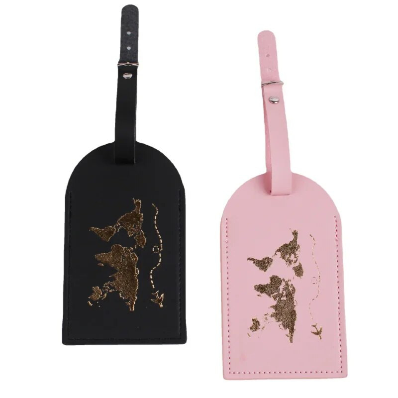 1 τεμ. Έγχρωμη μόδα Γυναικεία Ετικέτα Επιβίβασης Βαλίτσα Ετικέτες Δερμάτινη ετικέτα αποσκευών PU Ελαφρύ Μαλακά αξεσουάρ ταξιδιού