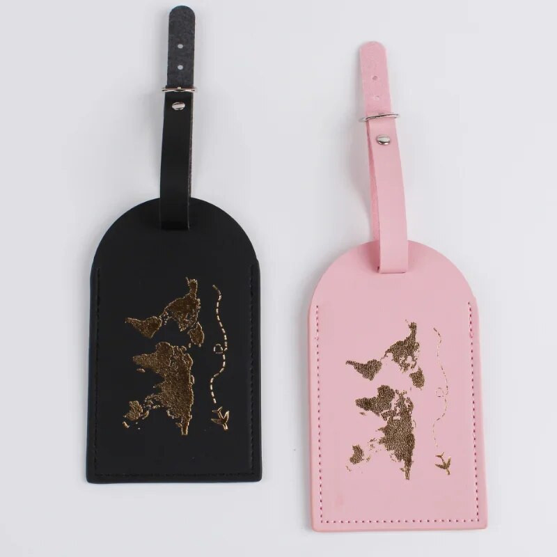 1 τεμ. Έγχρωμη μόδα Γυναικεία Ετικέτα Επιβίβασης Βαλίτσα Ετικέτες Δερμάτινη ετικέτα αποσκευών PU Ελαφρύ Μαλακά αξεσουάρ ταξιδιού