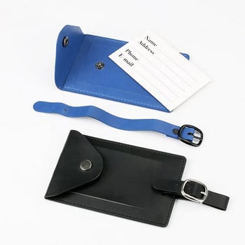 Pu Δερμάτινη βαλίτσα Ετικέτα αποσκευών Τσάντα τσάντα ταυτότητας Διεύθυνση Κάτοχος Ταξιδιωτικά Αξεσουάρ Αποσκευές Κάρτα επιβίβασης