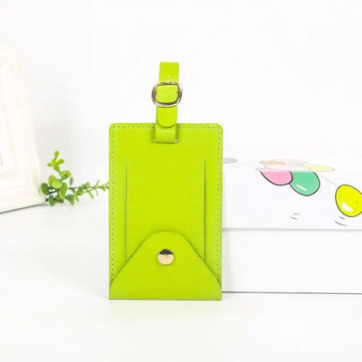 Pu Δερμάτινη βαλίτσα Ετικέτα αποσκευών Τσάντα τσάντα ταυτότητας Διεύθυνση Κάτοχος Ταξιδιωτικά Αξεσουάρ Αποσκευές Κάρτα επιβίβασης