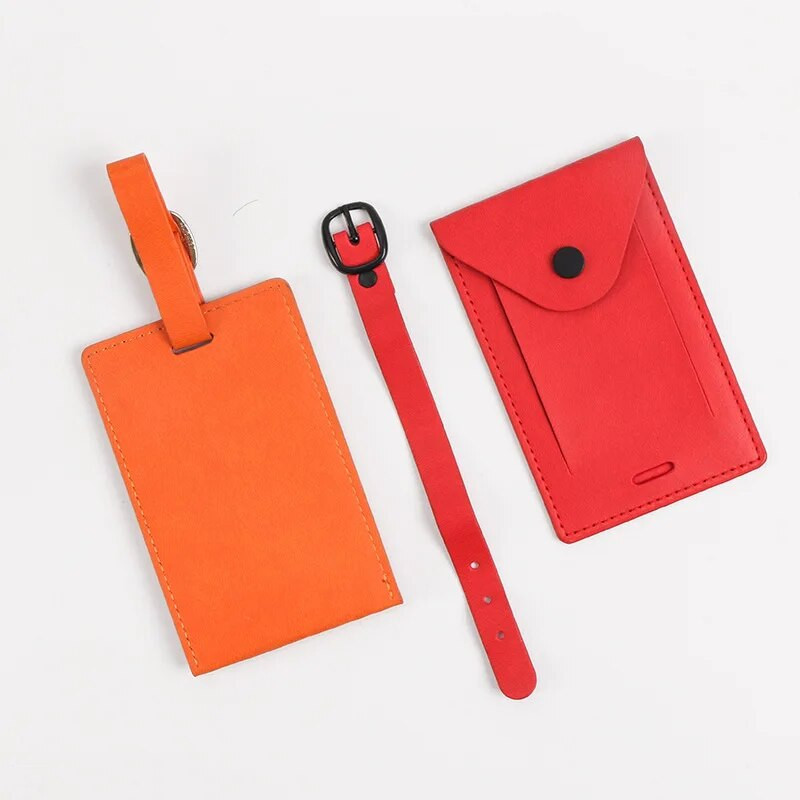 Pu Δερμάτινη βαλίτσα Ετικέτα αποσκευών Τσάντα τσάντα ταυτότητας Διεύθυνση Κάτοχος Ταξιδιωτικά Αξεσουάρ Αποσκευές Κάρτα επιβίβασης