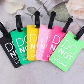 Δημιουργικό γράμμα "Μην αγγίζεις τις αποσκευές μου" Χαριτωμένα αξεσουάρ ταξιδιού Αποσκευές Ετικέτες Μόδα κινουμένων σχεδίων Φορητή ετικέτα ταξιδιού PVC