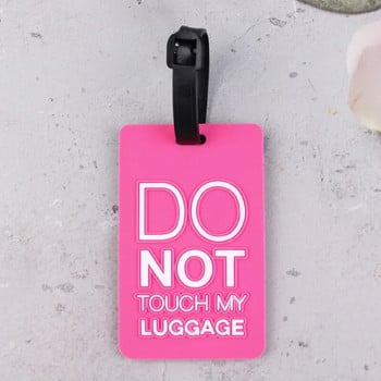 Творческо писмо „НЕ пипайте моя багаж“ Сладки аксесоари за пътуване Етикети за багаж Мода в анимационен стил Преносим PVC етикет за пътуване