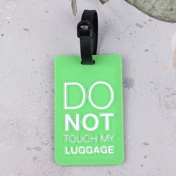 Творческо писмо „НЕ пипайте моя багаж“ Сладки аксесоари за пътуване Етикети за багаж Мода в анимационен стил Преносим PVC етикет за пътуване