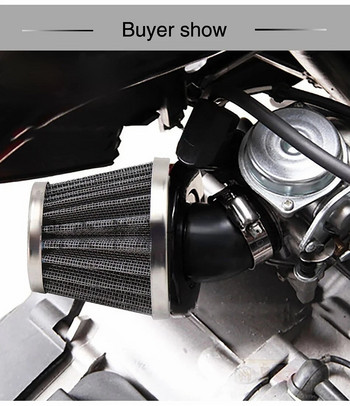 Universal φίλτρο αέρα μοτοσικλέτας 28-48 mm σε στυλ κώνου με είσοδο κάμψης 45 μοιρών Universal για σκούτερ βρωμιάς για ATV μοτοσικλέτας