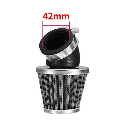 Universaalne mootorratta õhufilter, 28–48 mm koonusekujuline 45-kraadise painde sisendiga, universaalne mootorratta ATV Pit Dirt Bike rolleri jaoks