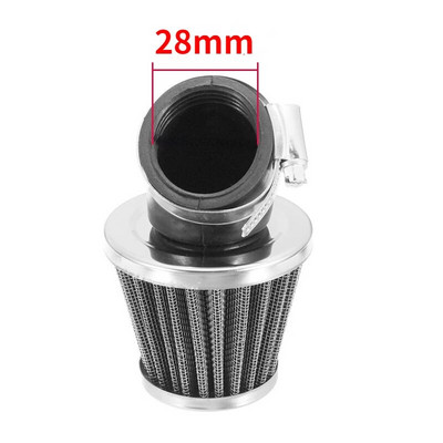 Universaalne mootorratta õhufilter, 28–48 mm koonusekujuline 45-kraadise painde sisendiga, universaalne mootorratta ATV Pit Dirt Bike rolleri jaoks