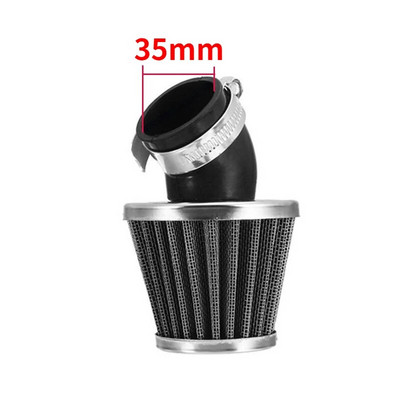 Universaalne mootorratta õhufilter, 28–48 mm koonusekujuline 45-kraadise painde sisendiga, universaalne mootorratta ATV Pit Dirt Bike rolleri jaoks