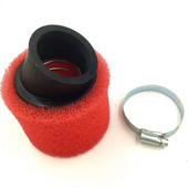 32mm-48mm ATV PIT DIRT BIKE 45-kraadise nurga all vahuga õhufiltri puhastaja 110cc 125cc PUNANE CRF50 XR50 CRF