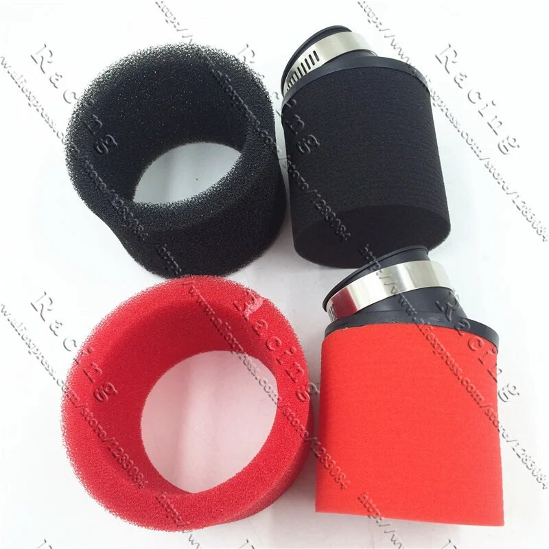 32mm-48mm ATV PIT DIRT BIKE 45 stupnjeva POD KOTOM PJENASTI Čistač čaure filtra zraka 110cc 125cc CRVENI CRF50 XR50 CRF
