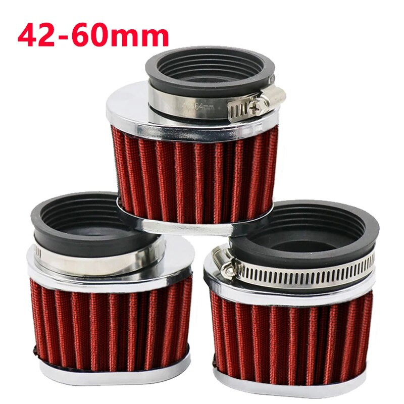 Motocikla gaisa filtra 42-60 mm Universālie augstas plūsmas sporta gaisa ieplūdes filtru tīrītāju komplekti Suzuki Honda Yamaha Kawasaki