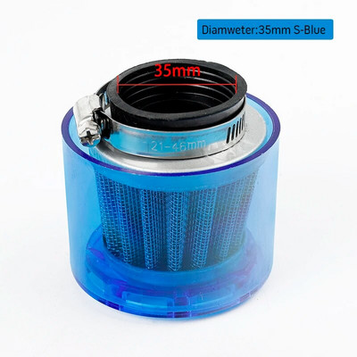 Zils universāls motociklu 35 mm 38 mm motociklu šļakatu necaurlaidīgs gaisa filtra tīrītājs 50 cc 110 cc 125 cc 140 cc 250 cc ATV PIT netīrumu velosipēdam