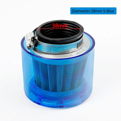 Zils universāls motociklu 35 mm 38 mm motociklu šļakatu necaurlaidīgs gaisa filtra tīrītājs 50 cc 110 cc 125 cc 140 cc 250 cc ATV PIT netīrumu velosipēdam
