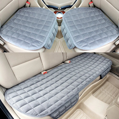 Automašīnas sēdekļa pārvalks priekšējais aizmugurējais auduma spilvens elpojošs automašīnas sēdekļa aizsargpaklājs, universāls auto salons kravas automašīnas SUV furgons