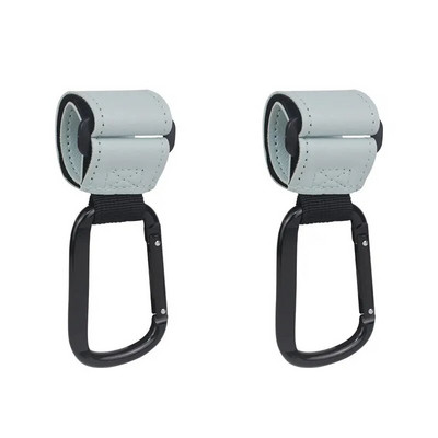 2gab PU ādas bērnu somas ratu āķis, grozāmi ratiņu organizators, ratiņi āķis, 360 grādu grozāmi ratiņu piederumi