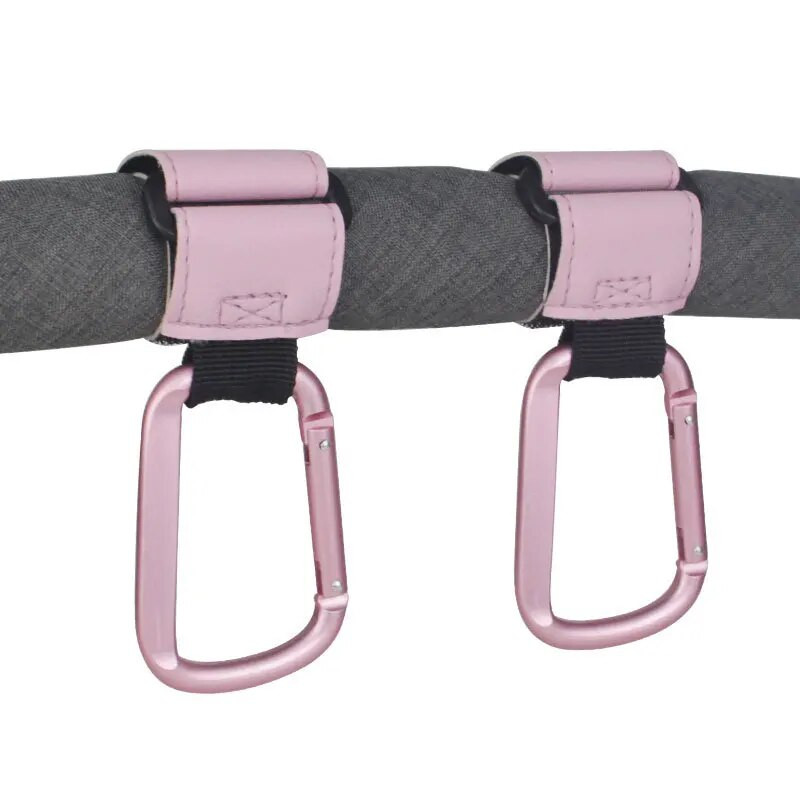 2gab PU ādas bērnu somas ratu āķis, grozāmi ratiņu organizators, ratiņi āķis, 360 grādu grozāmi ratiņu piederumi