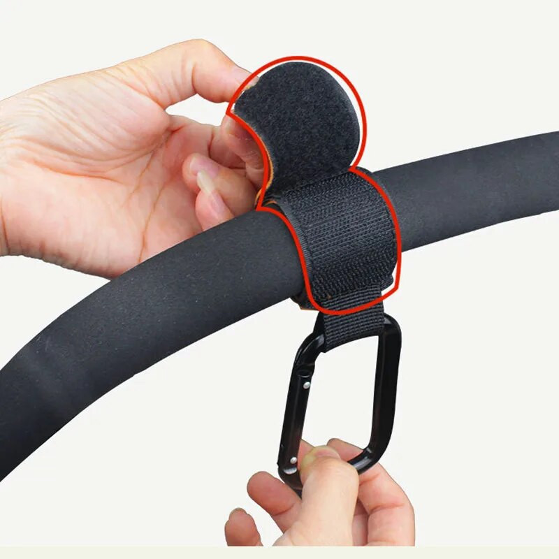 2gab PU ādas bērnu somas ratu āķis, grozāmi ratiņu organizators, ratiņi āķis, 360 grādu grozāmi ratiņu piederumi