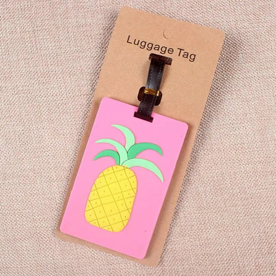 Uued Pineapple`i reisitarvikud Creative Pagasimärgis Silikageel Kohvri ID Aadressihoidja Pagasi pardaleminekusildid Kaasaskantav etikett