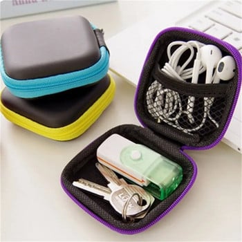 Eva Mini Преносима чанта за слушалки Портмоне за монети Калъф за слушалки USB кабел Кутия за съхранение Портфейл Чанта за носене Аксесоар за слушалки 2024