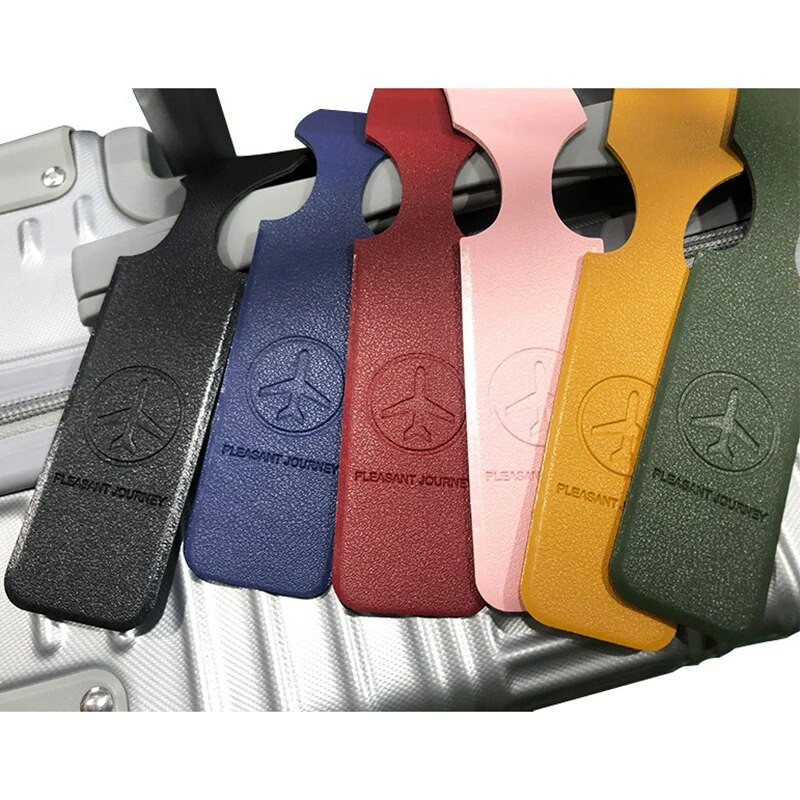 1PC PU ādas bagāžas etiķete Pārnēsājama čemodāna identifikators Etiķete Bagāžas iekāpšanas soma Tag Nosaukums ID Adrese Turētājs Ceļojumu piederumi