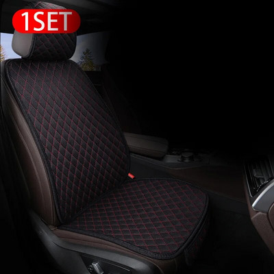 Lina automašīnu sēdekļu pārvalki visām sezonām Premium lina transportlīdzekļu sēdekļu spilvens, neslīdošs aizsargs, universāls, piemērots lielākajai daļai furgonu SUV