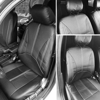 9/4PCS Калъфи за автомобилни седалки Универсален комплект дишащи кожени протектори за седалки Автомобилни интериорни аксесоари за автомобилно превозно средство