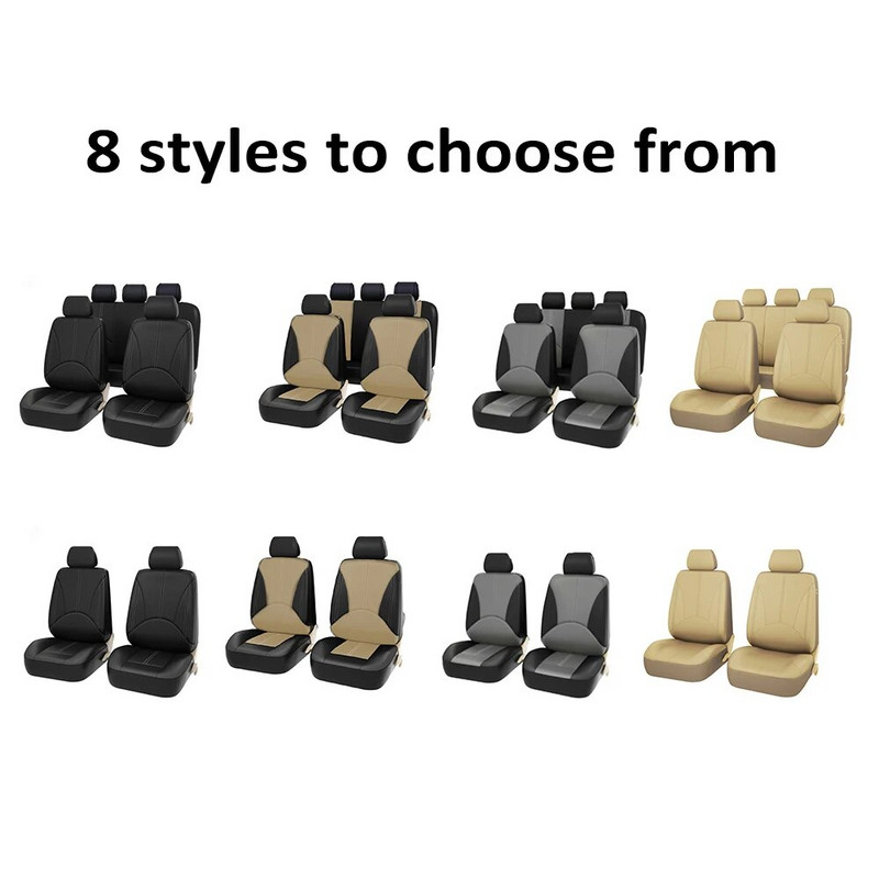 9/4 gab. Automašīnas sēdekļu pārvalki Universāli elpojoši ādas sēdekļu aizsargu komplekti Auto salona piederumi automobiļiem