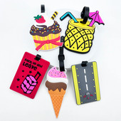 1Gb Ceļojumu piederumi Čemodāna bagāžas etiķetes Jauka multfilma Bagāžas etiķete Silīcija plastmasas čemodāna ID adreses turētāja kartes vāciņš