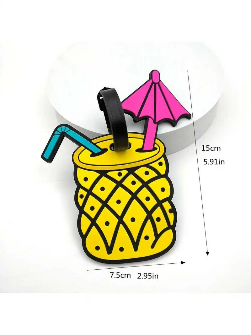 1Gb Ceļojumu piederumi Čemodāna bagāžas etiķetes Jauka multfilma Bagāžas etiķete Silīcija plastmasas čemodāna ID adreses turētāja kartes vāciņš