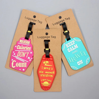 Travel Accessories “Keep Calm” Luggage Travel Tag Silica Gel Suitcase ID Addres Holder Baggage Boarding Tag Portable Label