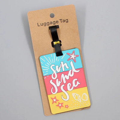 Ceļojumu piederumi “Keep Calm” Bagāžas ceļojumu etiķete Silikagela čemodāna ID Adrese Bagāžas iekāpšanas zīme Pārnēsājama etiķete