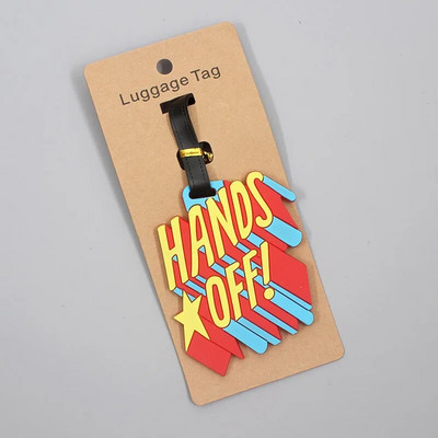 Ceļojumu piederumi “Keep Calm” Bagāžas ceļojumu etiķete Silikagela čemodāna ID Adrese Bagāžas iekāpšanas zīme Pārnēsājama etiķete