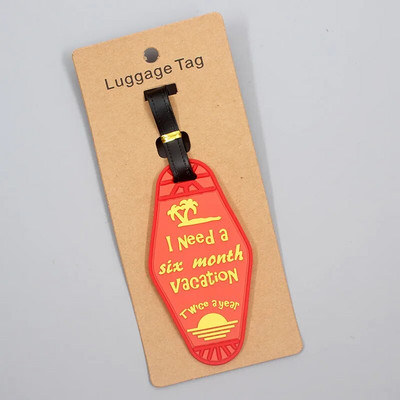 Ceļojumu piederumi “Keep Calm” Bagāžas ceļojumu etiķete Silikagela čemodāna ID Adrese Bagāžas iekāpšanas zīme Pārnēsājama etiķete