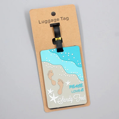 Ceļojumu piederumi “Keep Calm” Bagāžas ceļojumu etiķete Silikagela čemodāna ID Adrese Bagāžas iekāpšanas zīme Pārnēsājama etiķete