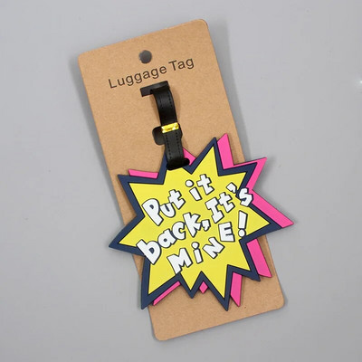 Ceļojumu piederumi “Keep Calm” Bagāžas ceļojumu etiķete Silikagela čemodāna ID Adrese Bagāžas iekāpšanas zīme Pārnēsājama etiķete