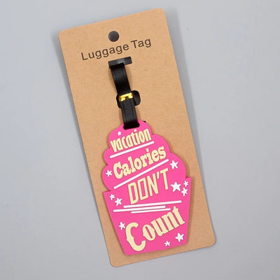 Ceļojumu piederumi “Keep Calm” Bagāžas ceļojumu etiķete Silikagela čemodāna ID Adrese Bagāžas iekāpšanas zīme Pārnēsājama etiķete