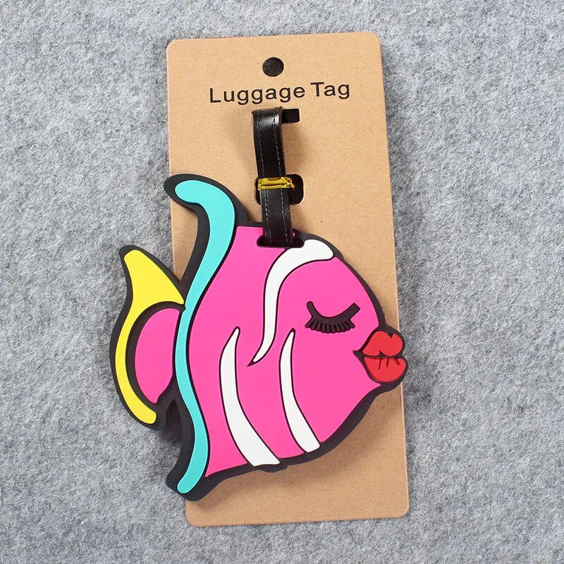 Ταξιδιωτικά αξεσουάρ Cartoon Flamingo Αποσκευές Ετικέτες Silica Gel Όνομα βαλίτσα ID Διεύθυνση Κάτοχος αποσκευών επιβίβασης Φορητή ετικέτα