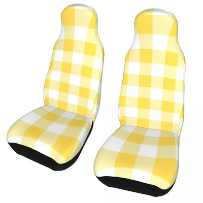 Moss Green Mini Gingham Check ruuduline autoistme katted universaalsed, sobivad veoautode maasturitele või kaubikutele geomeetriliste istmete kaitsekatted