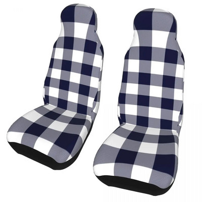 Moss Green Mini Gingham Check ruuduline autoistme katted universaalsed, sobivad veoautode maasturitele või kaubikutele geomeetriliste istmete kaitsekatted