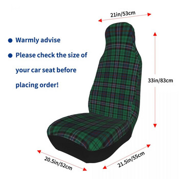 Шотландски национален тартан Универсални калъфи за автомобилни седалки Универсални подходящи за SUV Ван Геометрична кофа Протектор за седалки 2 броя
